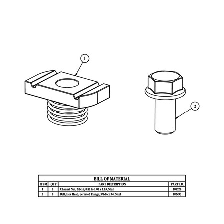 Saginaw Control & Engineering Bolt Pack, Subpanel Side Mount, 6PK SCE-102023